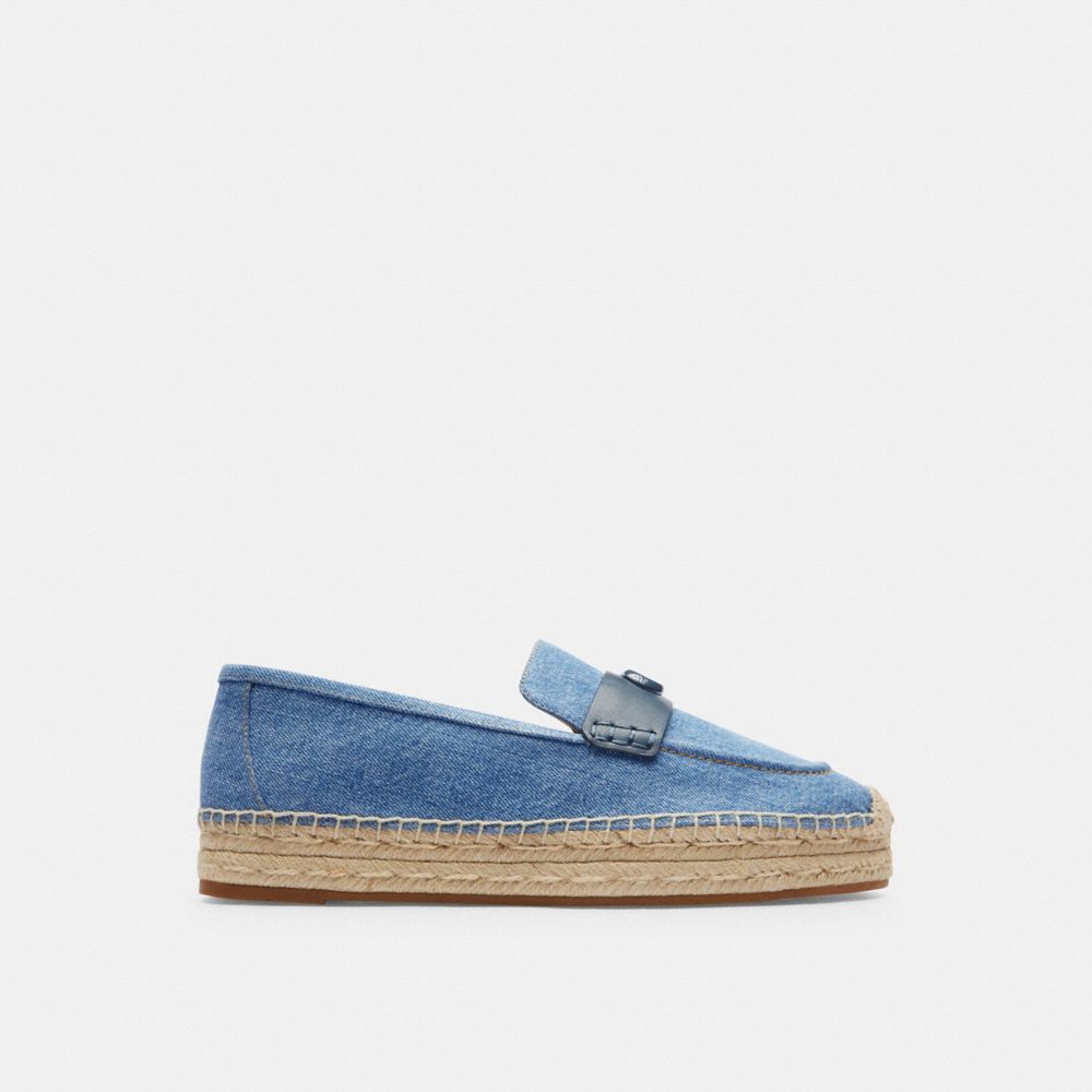 Indigo Blue Women Coach Camilla Indigo Denim Espadrille | MY_CH60558