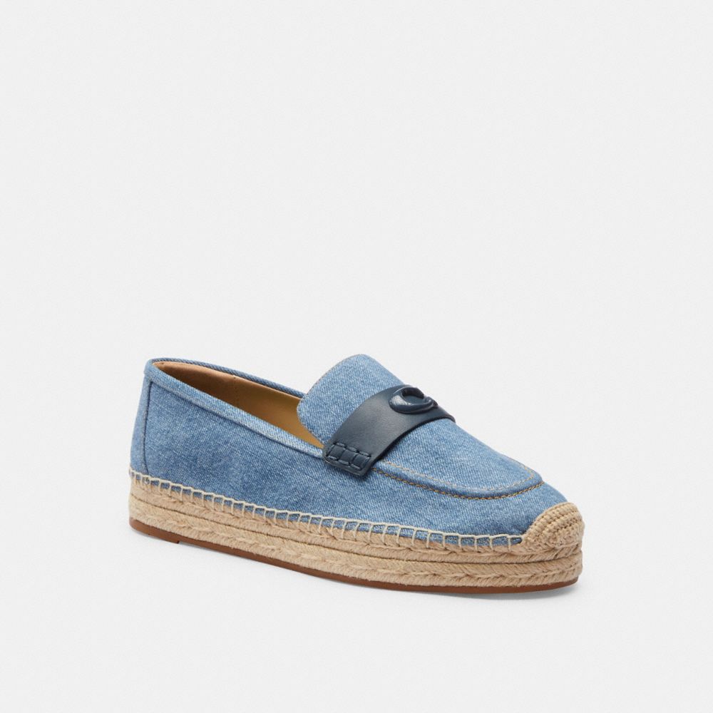 Indigo Blue Women Coach Camilla Indigo Denim Espadrille | MY_CH60558