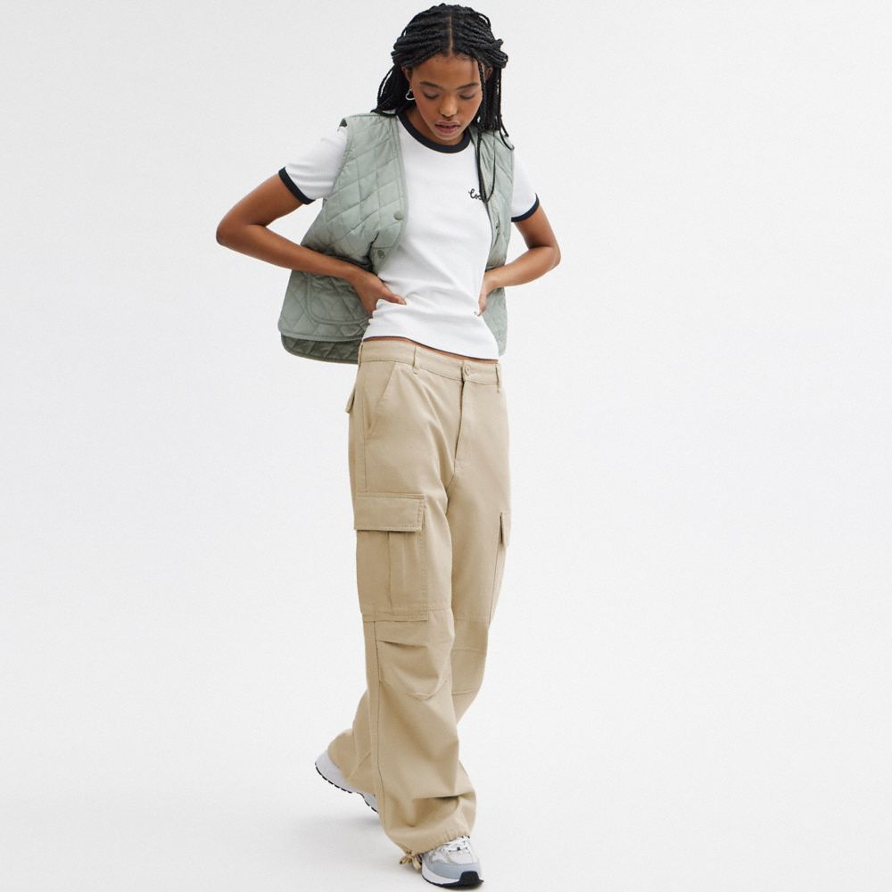 Khaki Men Coach Cargo Pants | MY_CH91408