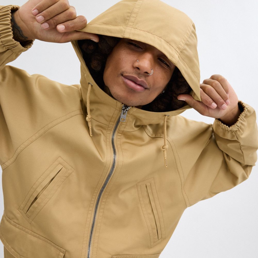 Khaki Men Coach Lightweight Parka Jackets | MY_CH59629