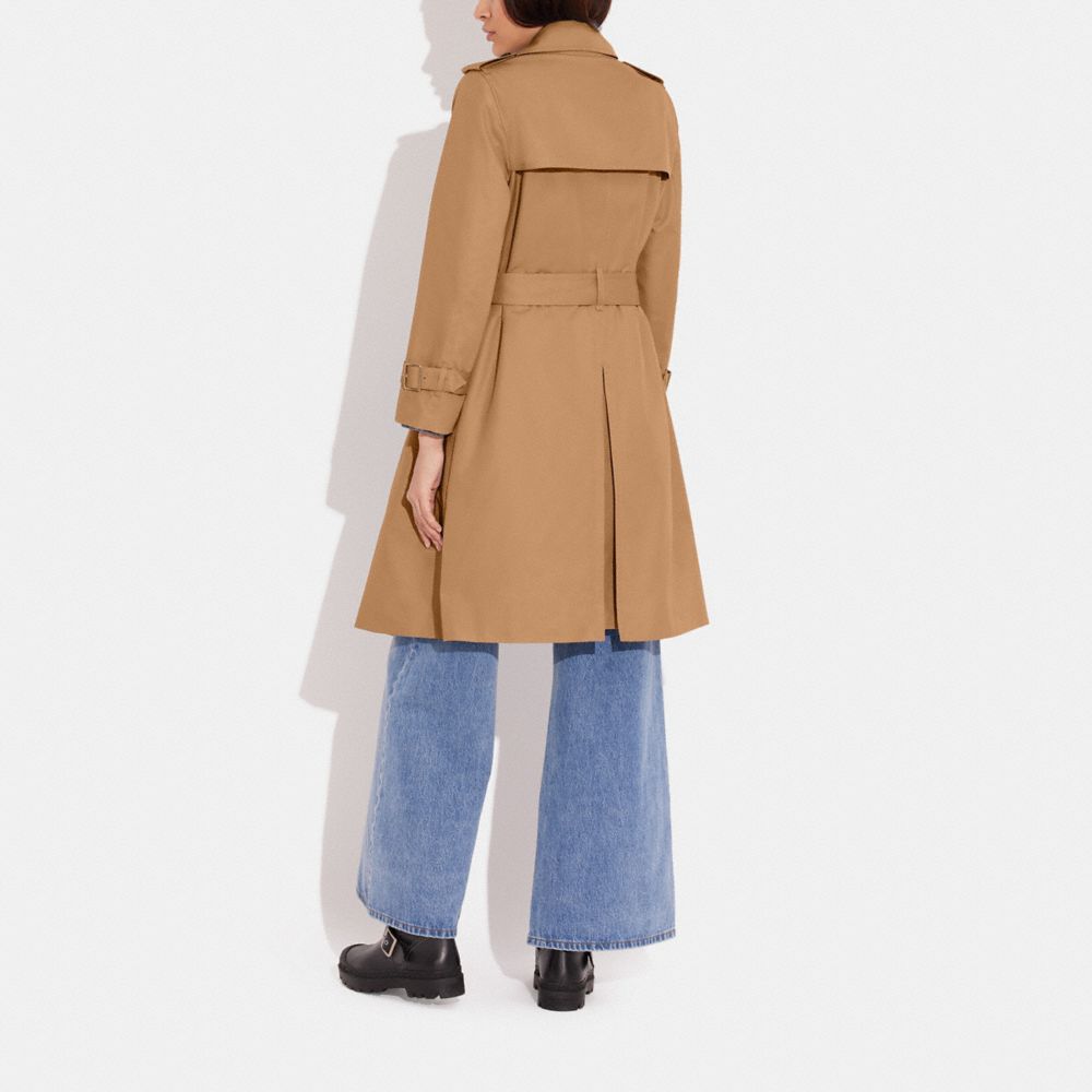 Khaki Women Coach Trench Jackets | MY_CH17143