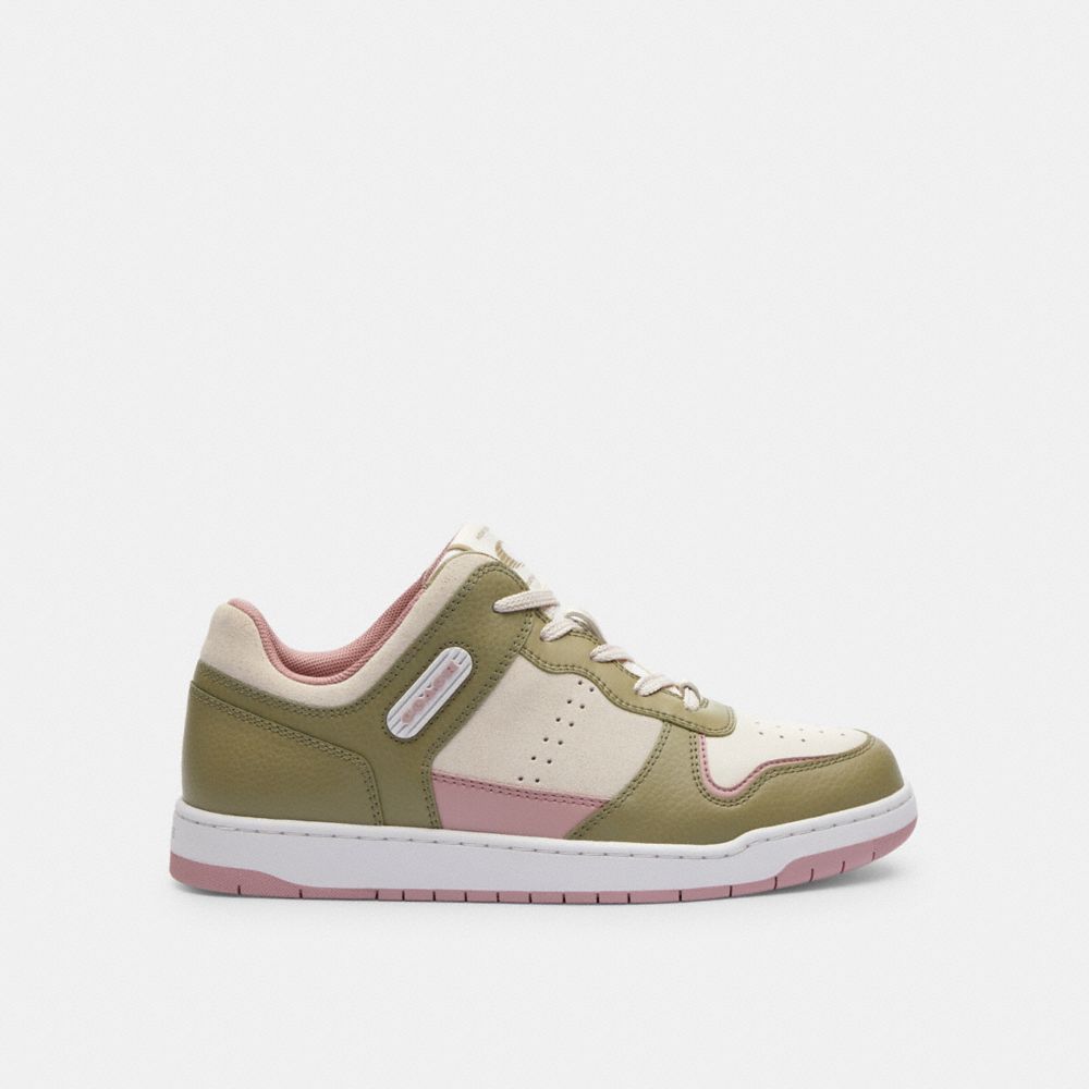 Light Rose Women Coach C201 Low Top Moss Sneakers | MY_CH85346