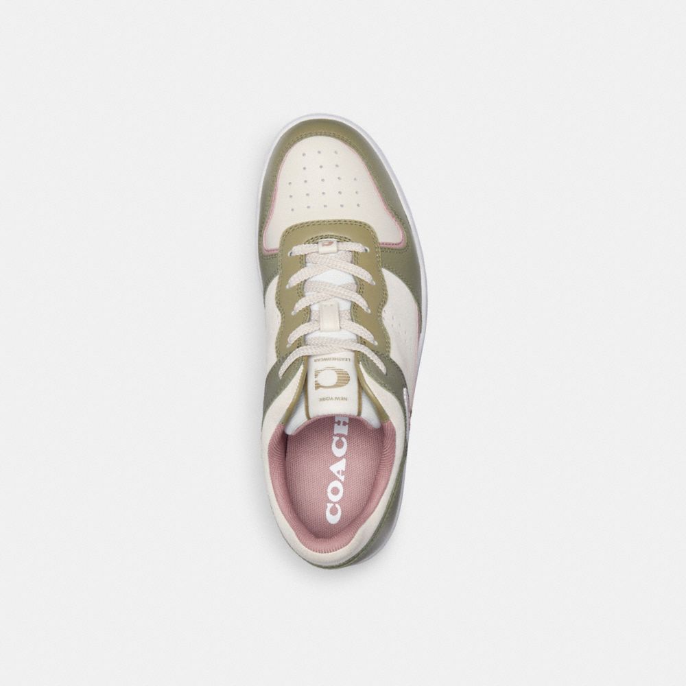 Light Rose Women Coach C201 Low Top Moss Sneakers | MY_CH85346