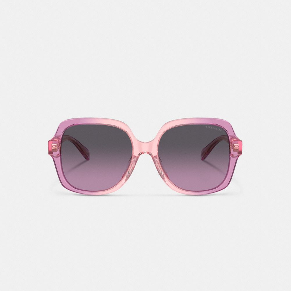 Pink Purple Women Coach Signature Ombré Oversized Square Sunglasses | MY_CH51169