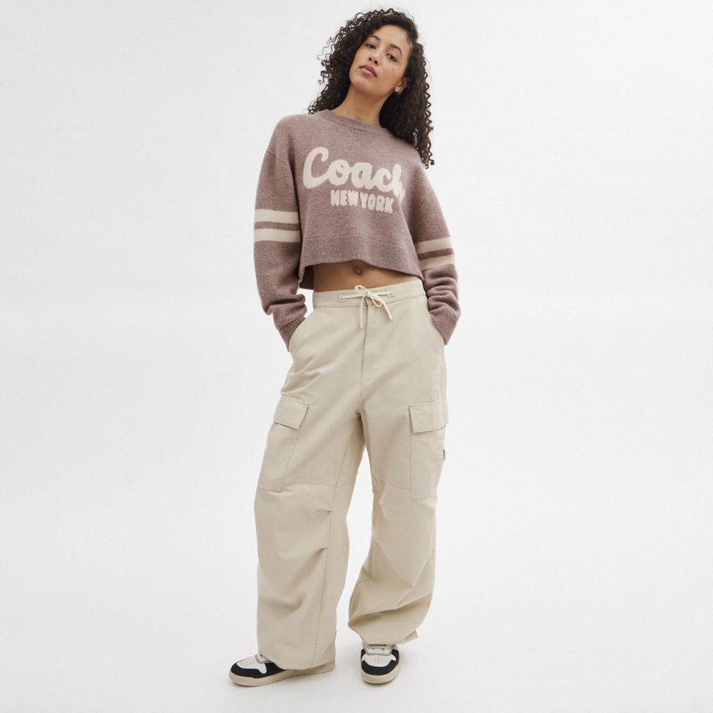 Pink Women Coach Cropped Sweaters | MY_CH82949