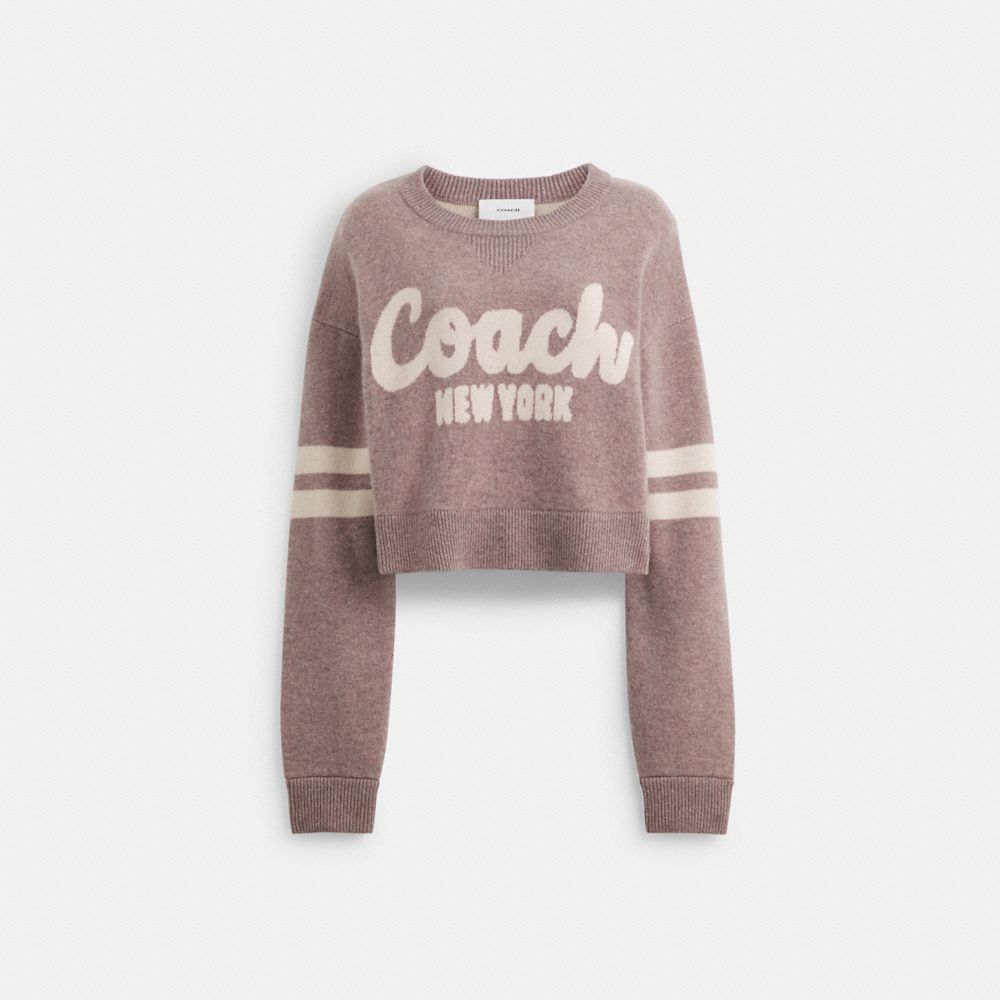 Pink Women Coach Cropped Sweaters | MY_CH82949