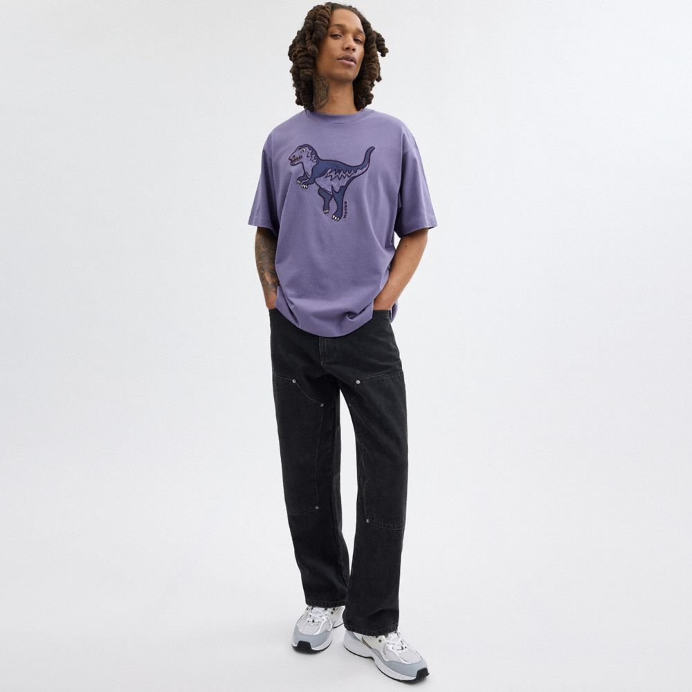 Purple Men Coach Rexy In Organic Cotton T Shirts | MY_CH23138