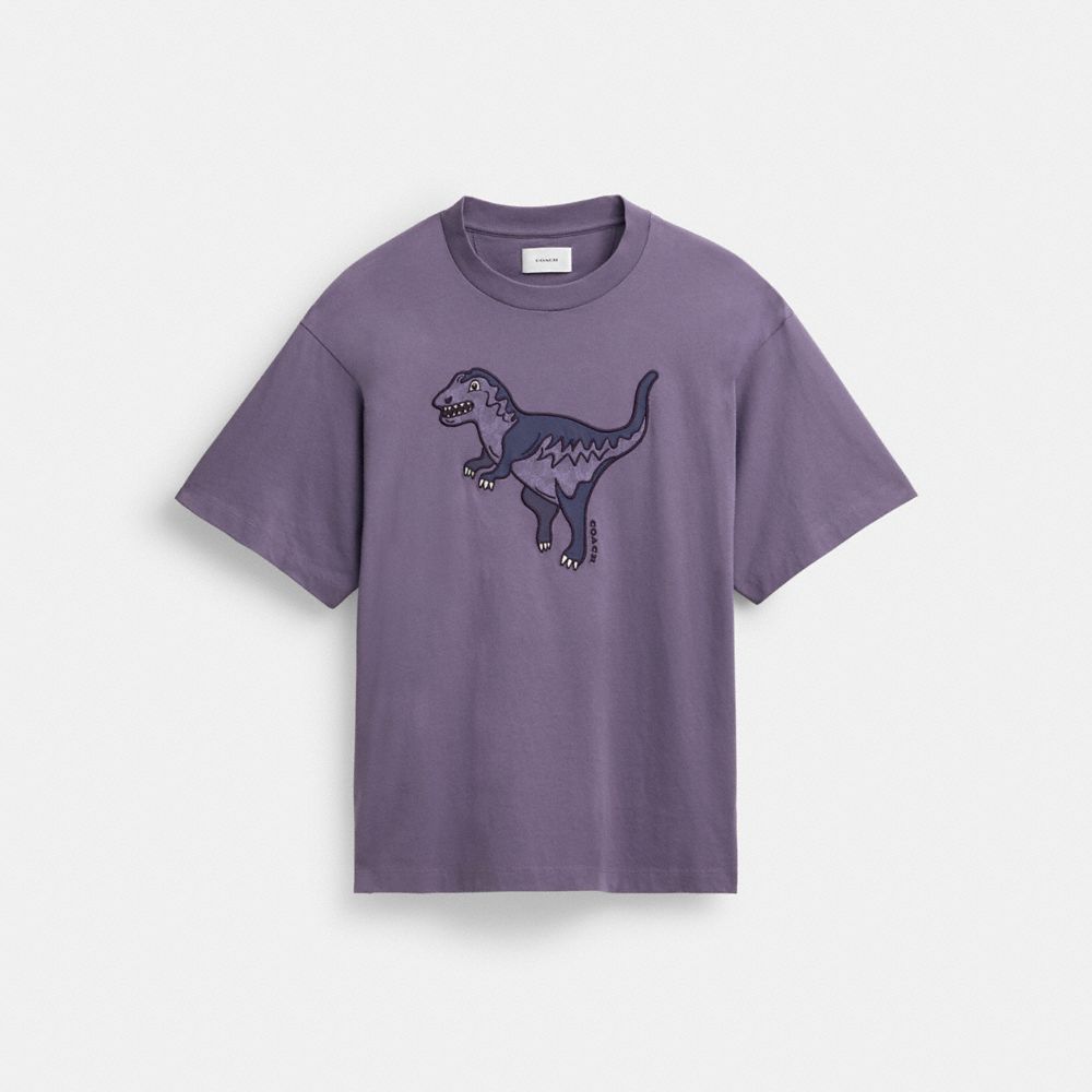 Purple Men Coach Rexy In Organic Cotton T Shirts | MY_CH23138