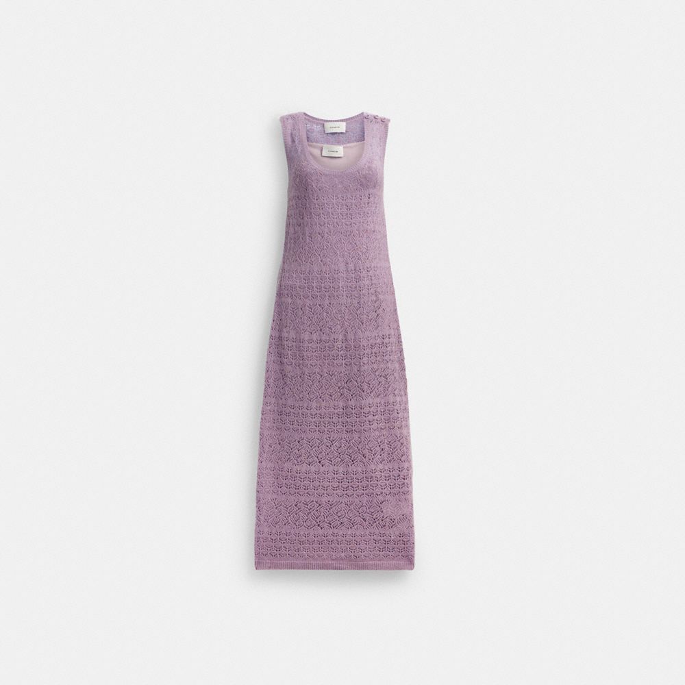 Purple Women Coach Lace Knit Dress | MY_CH24746