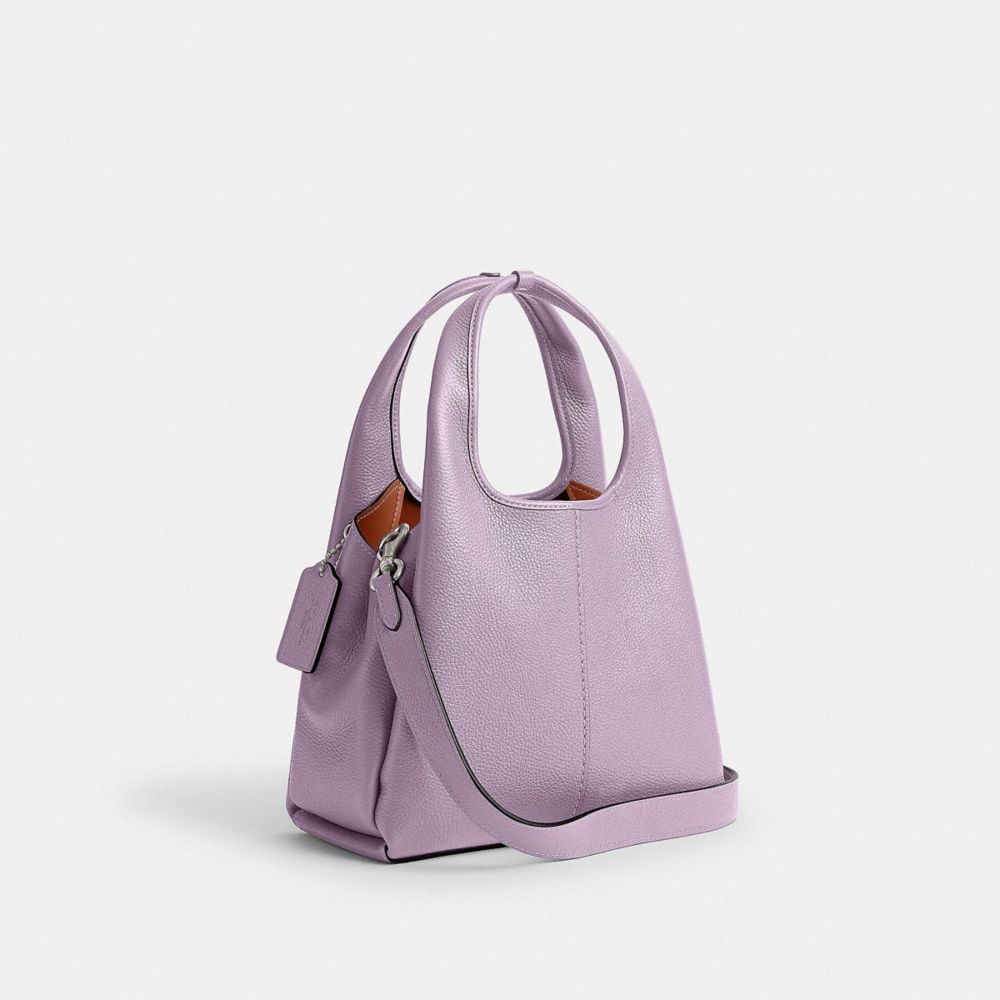 Purple Women Coach Lana Shoulder 23 Polished Pebble Leather Crossbody Bags | MY_CH69499