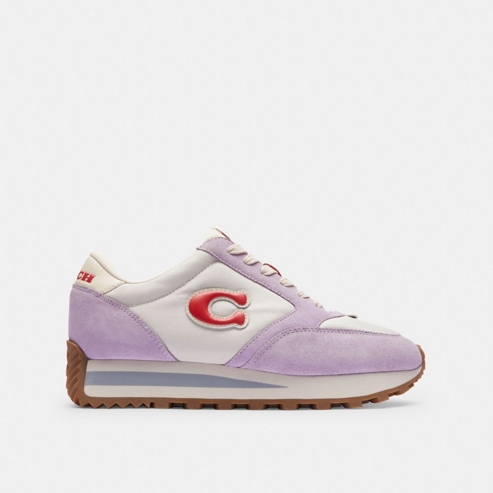 Purple Women Coach Runner Soft Sneakers | MY_CH38187