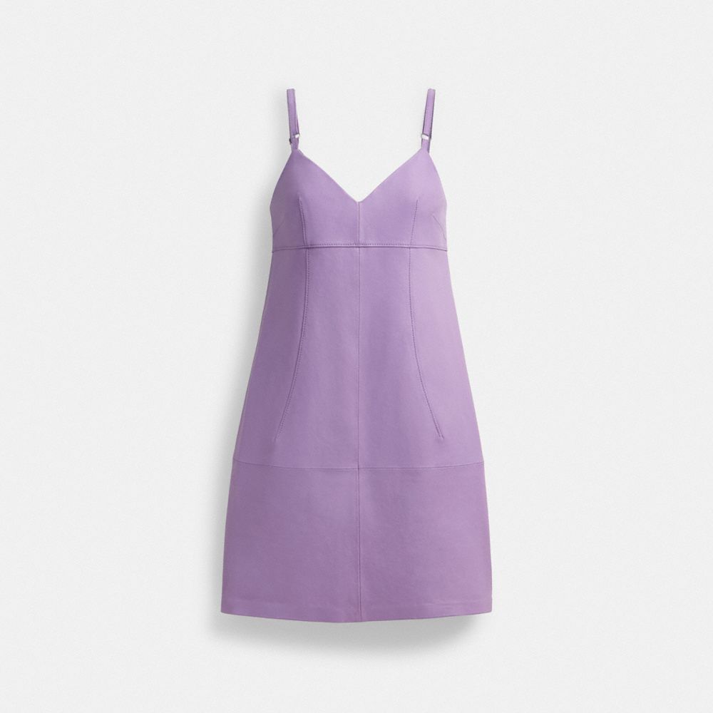 Purple Women Coach Short Leather Dress | MY_CH68733