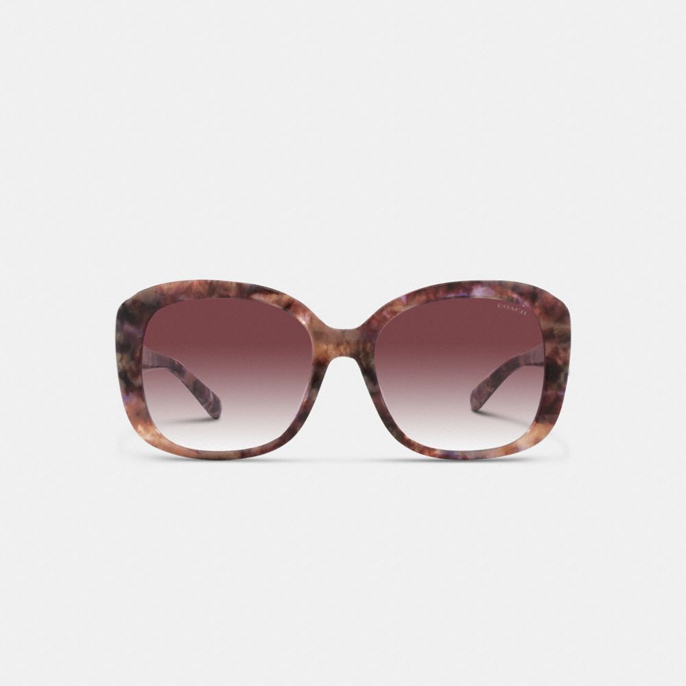 Purple Women Coach Signature Oversized Square Sunglasses | MY_CH92032