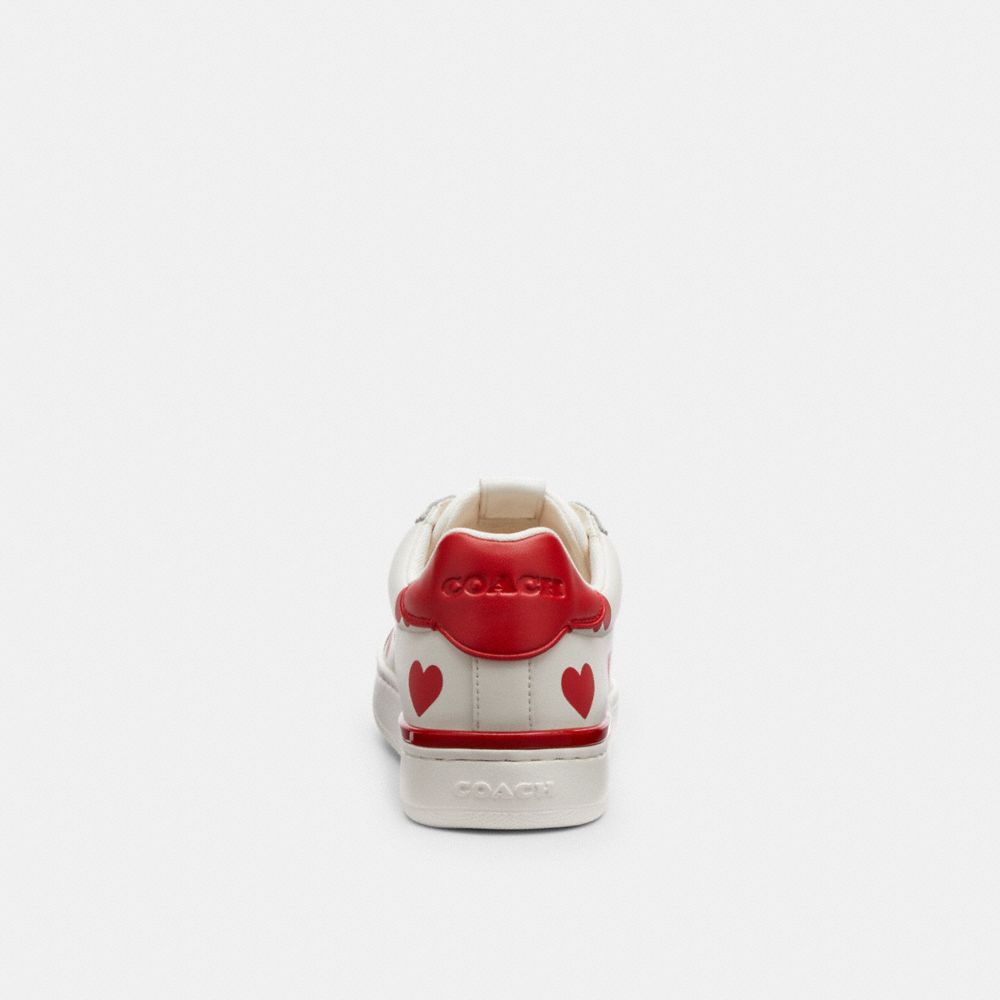 Red Women Coach Lowline Low Top With Valentine's Print Chalk Sneakers | MY_CH21424