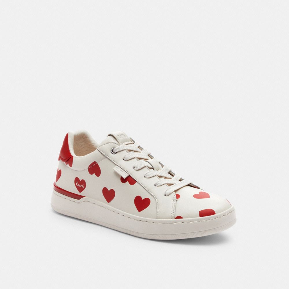 Red Women Coach Lowline Low Top With Valentine\'s Print Chalk Sneakers | MY_CH21424