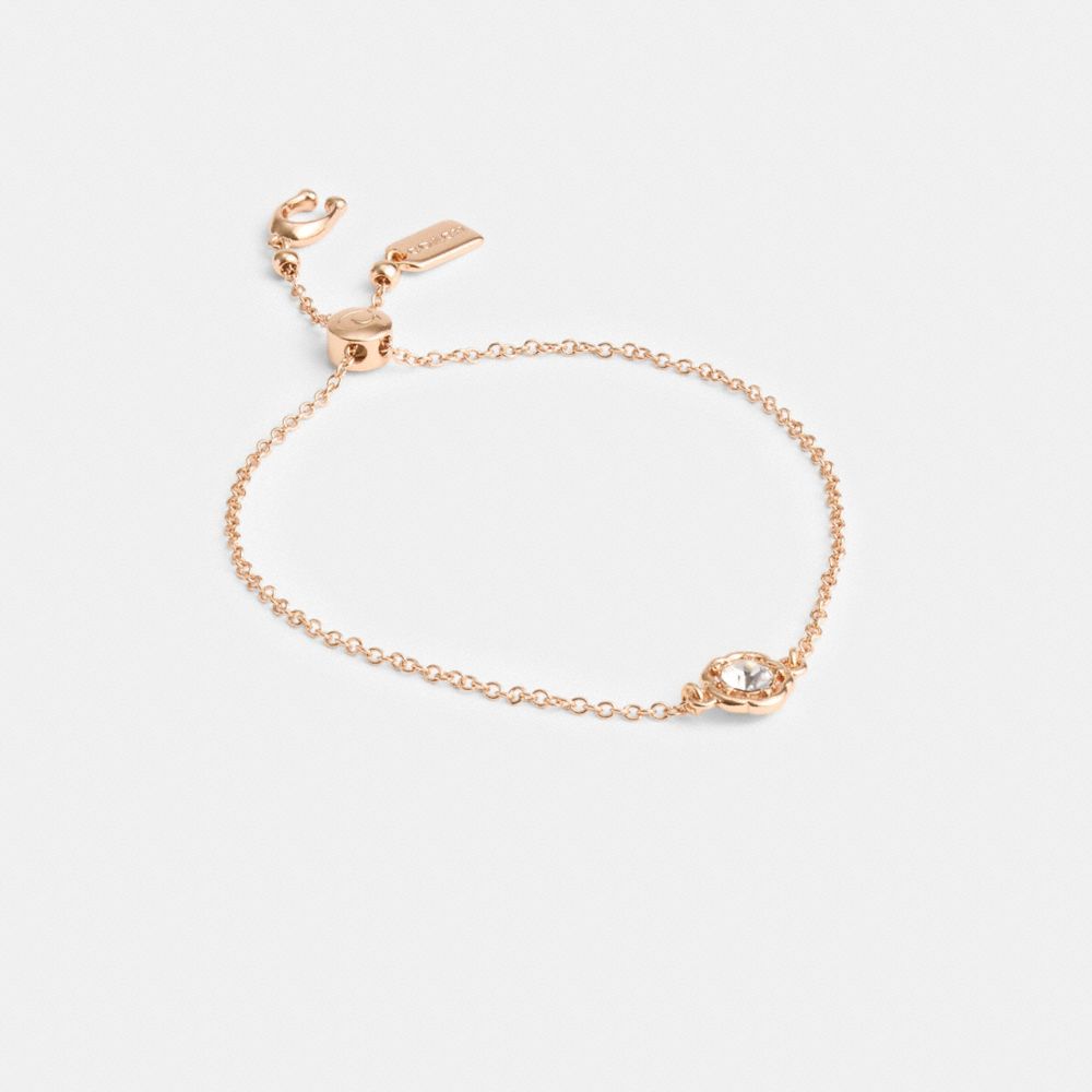 Rose Gold Women Coach Halo Tea Slider Bracelets | MY_CH34810