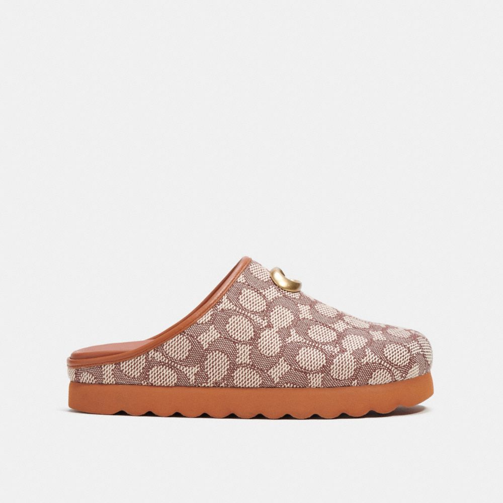 Rose Women Coach Hadley In Signature Textile Jacquard Cocoa Loafers | MY_CH20615