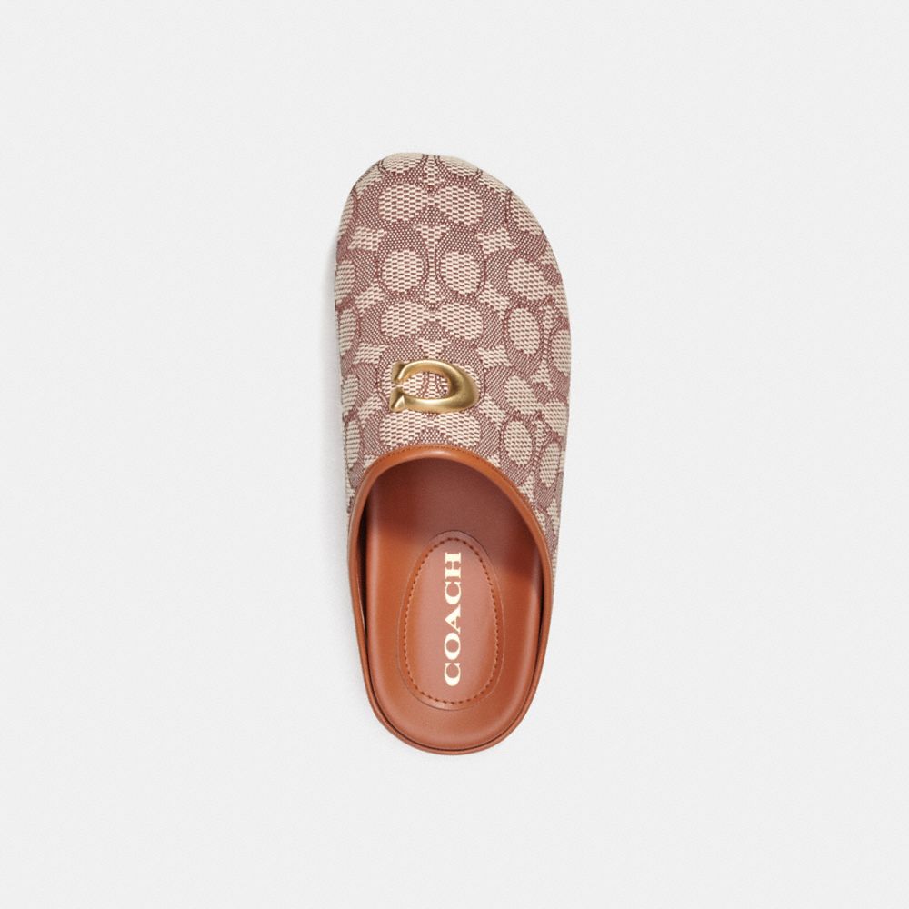 Rose Women Coach Hadley In Signature Textile Jacquard Cocoa Loafers | MY_CH20615