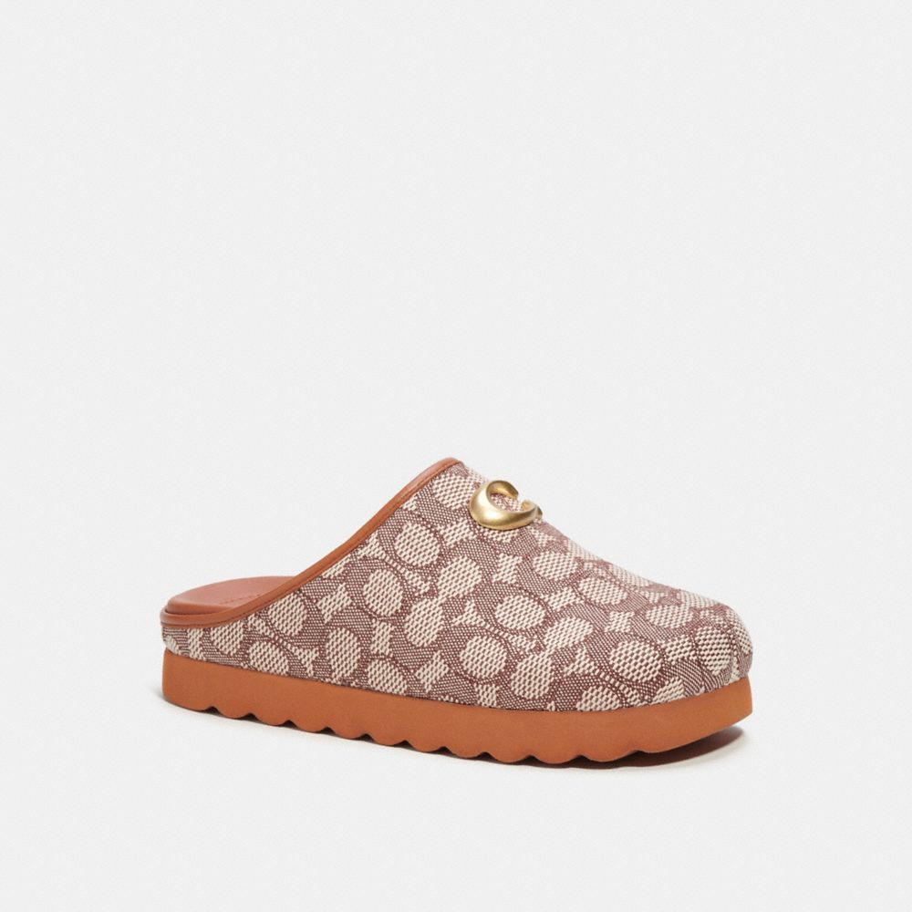 Rose Women Coach Hadley In Signature Textile Jacquard Cocoa Loafers | MY_CH20615