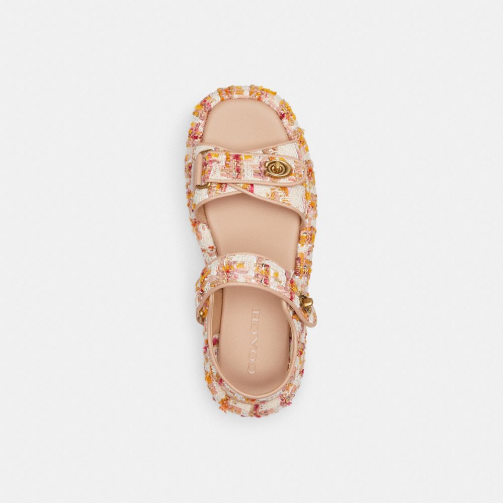 Rose Women Coach Peyton Leather Sandals | MY_CH70162