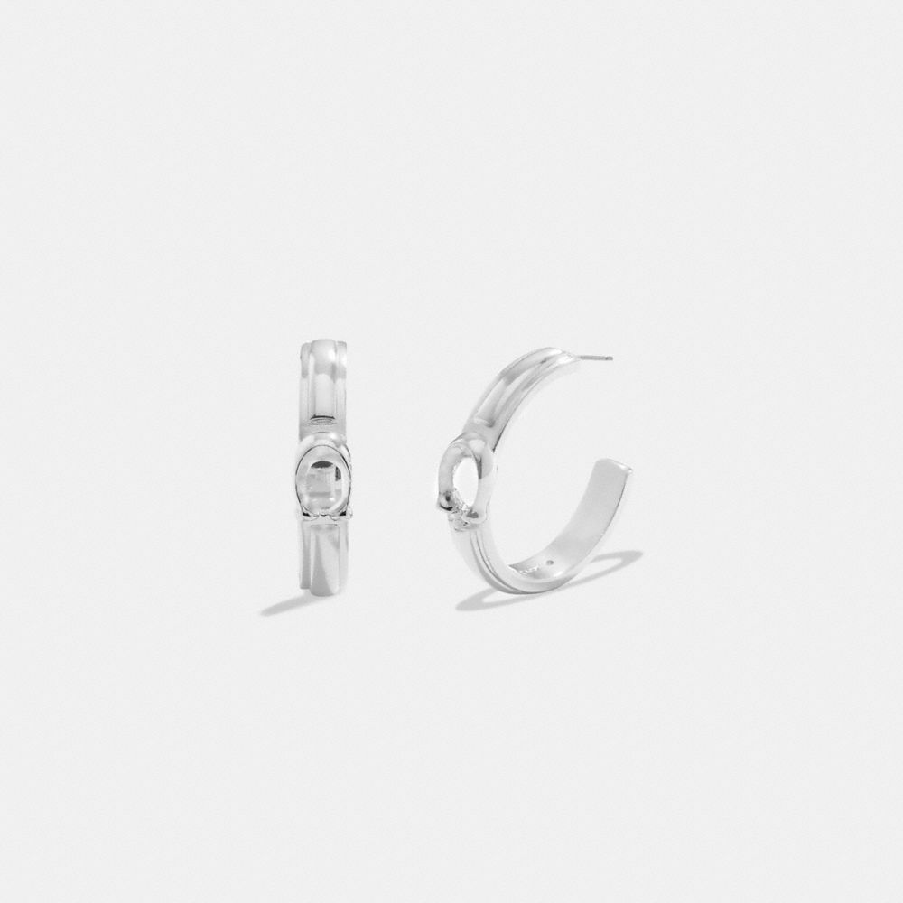 Silver Women Coach Tabby Hoop Earrings | MY_CH93536