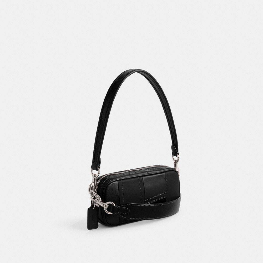 Silver / Black Women Coach Avery In Patchwork Shoulder Bags | MY_CH58894