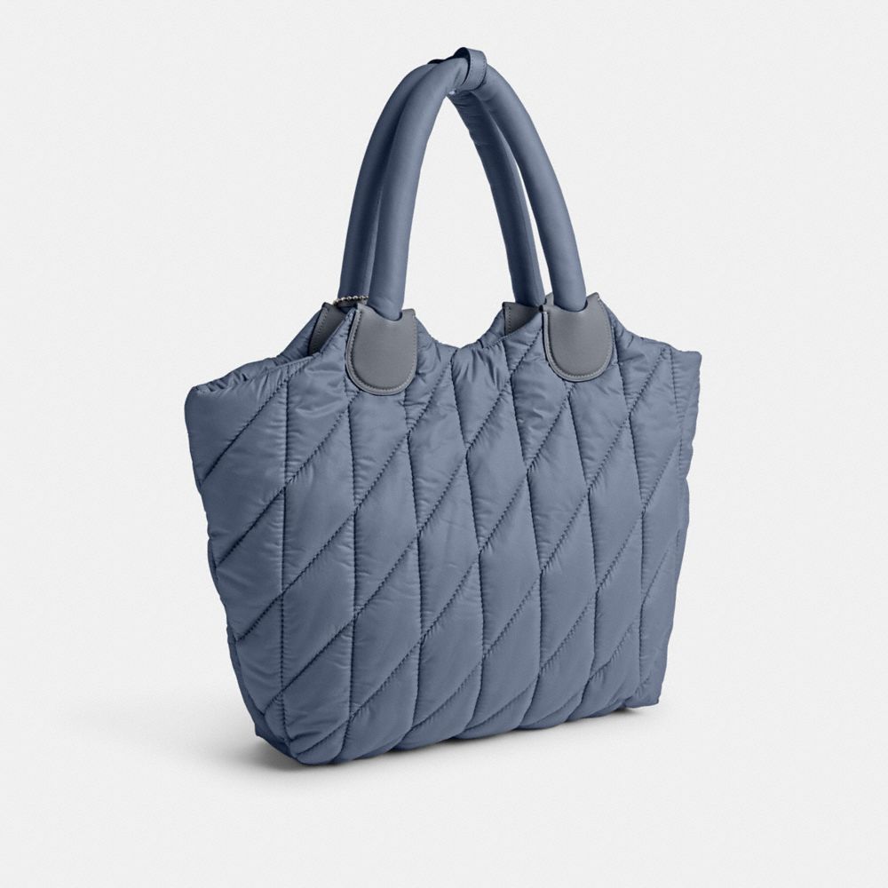 Silver / Blue Women Coach Iris Tote Bag | MY_CH20168