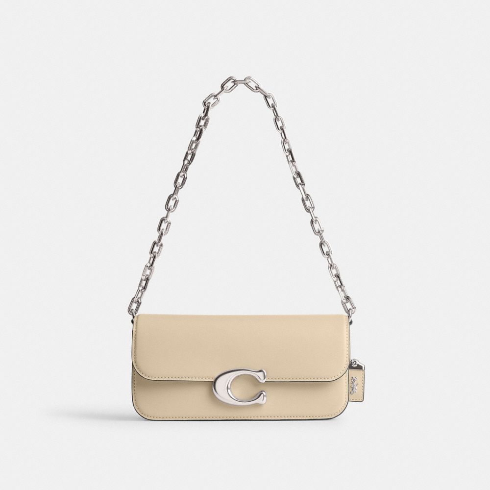 Silver / White Women Coach Idol 23 Shoulder Bags | MY_CH44197