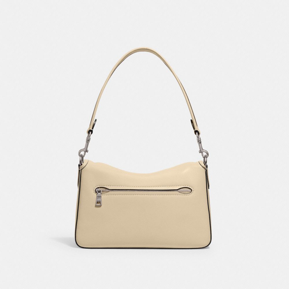 Silver / White Women Coach Soft Tabby Smooth Leather Shoulder Bags | MY_CH52424