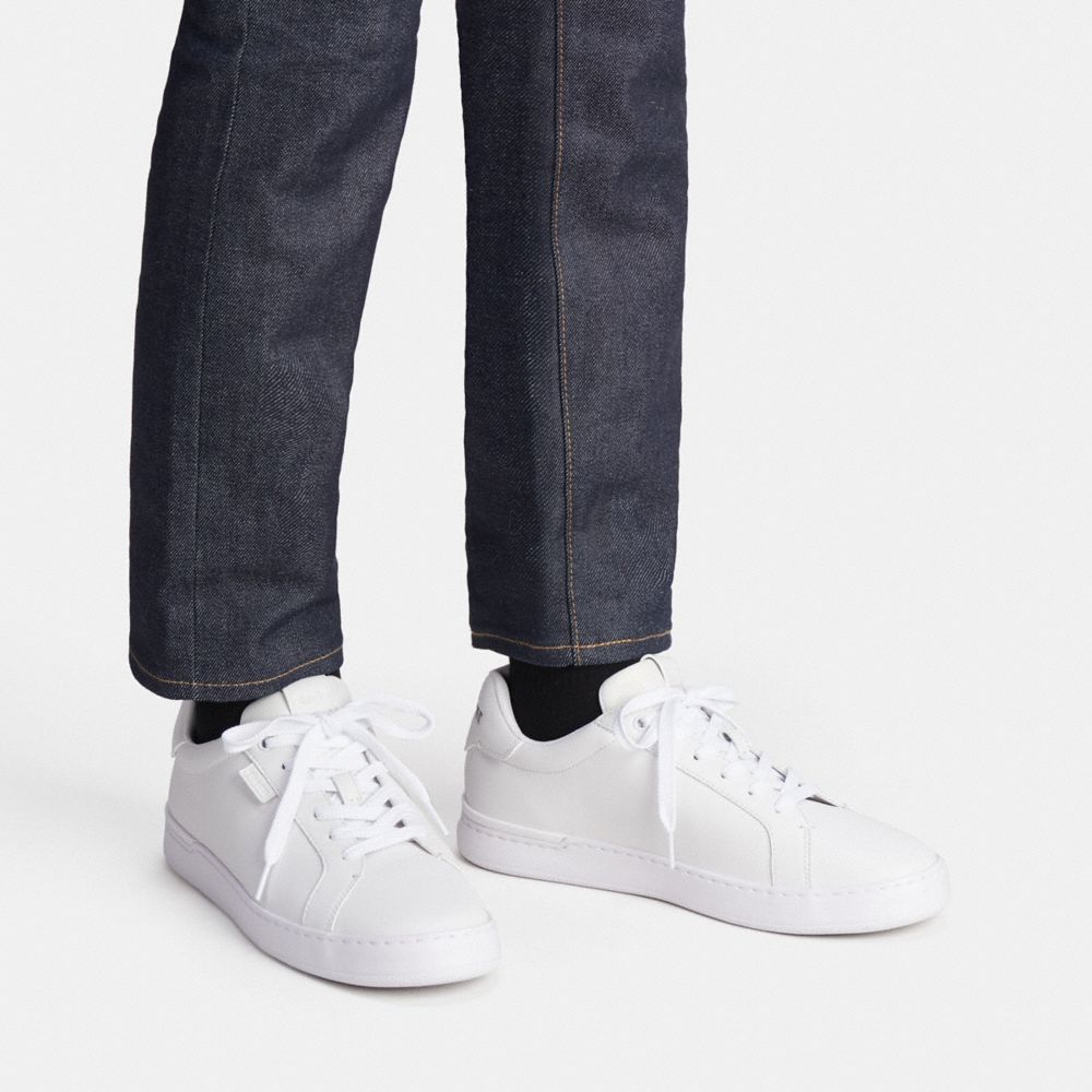 White Men Coach Lowline Low Top Optic Sneakers | MY_CH33889