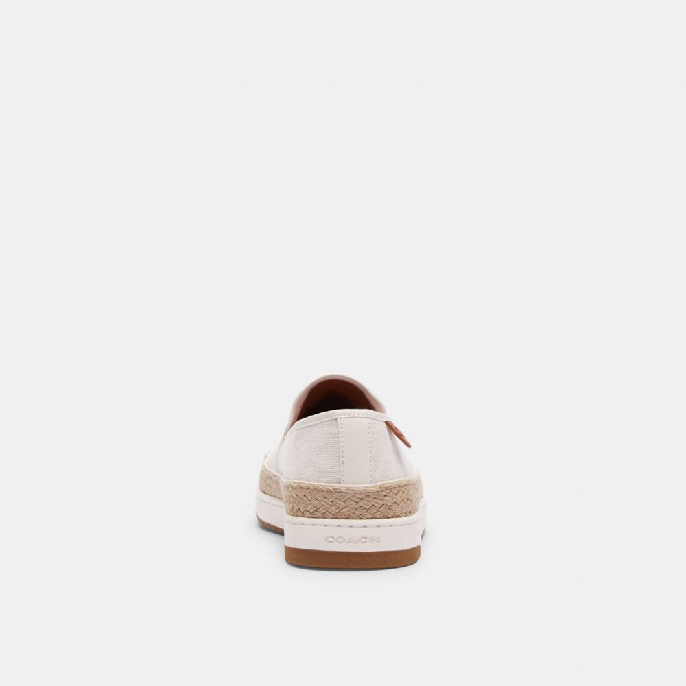 White Men Coach Miles In Signature Jacquard Chalk Espadrille | MY_CH88133