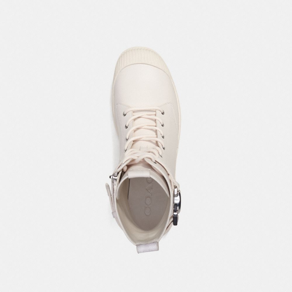 White Men Coach Tucker With Signature Canvas Chalk Boots | MY_CH86200