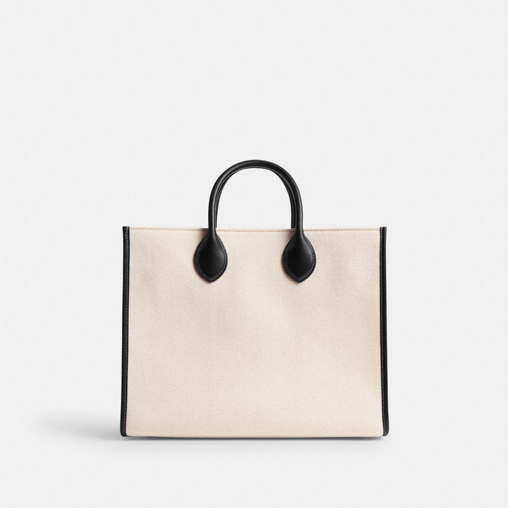 White Women Coach Ace 35 Brass Tote Bag | MY_CH19947