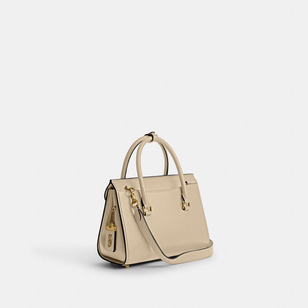 White Women Coach Broome Brass Handbag | MY_CH53123