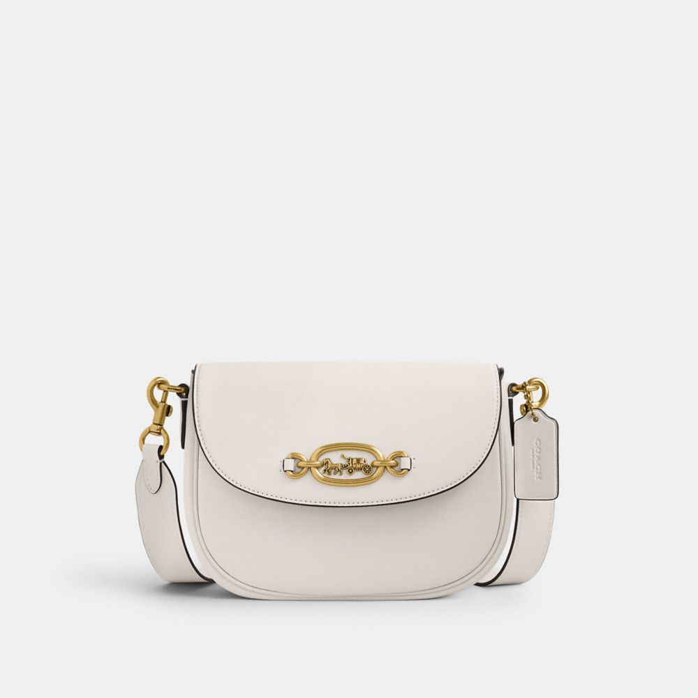 White Women Coach Harley Brass Crossbody Bags | MY_CH49787