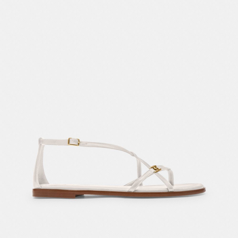 White Women Coach Jenni Chalk Sandals | MY_CH13624