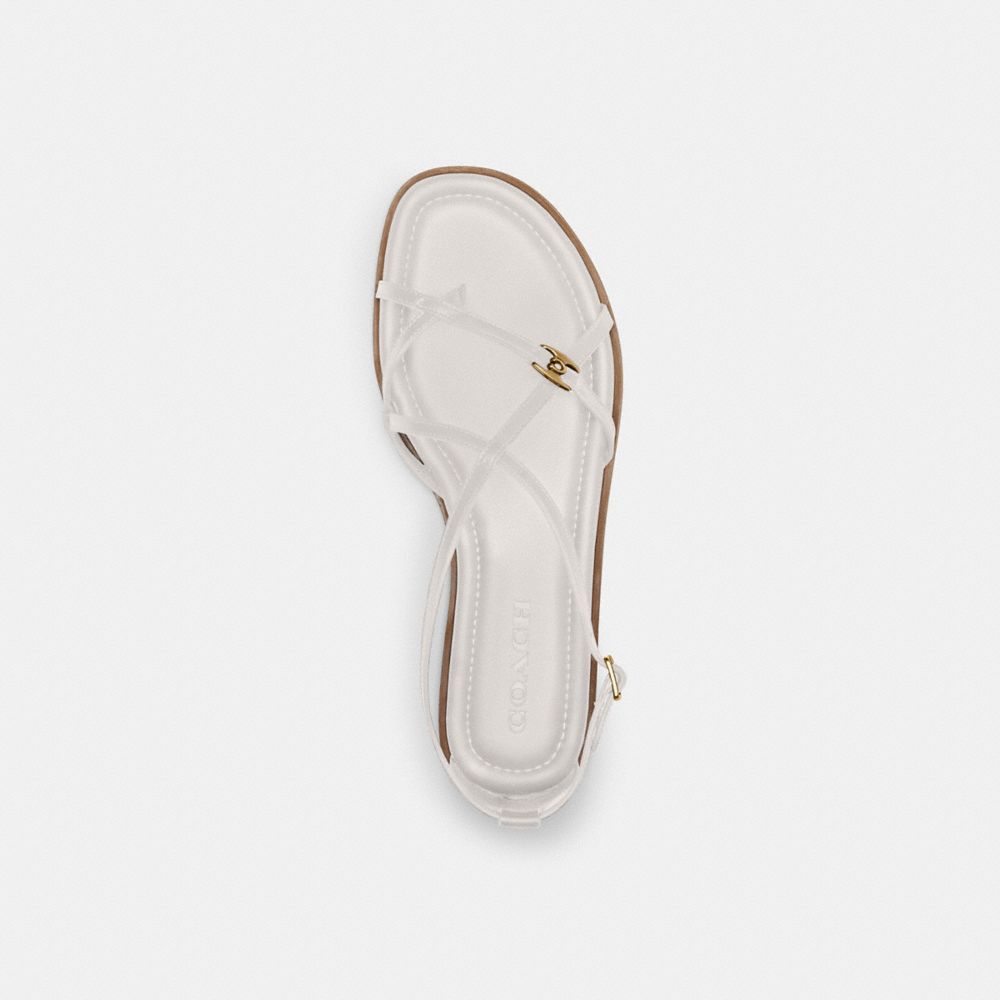 White Women Coach Jenni Chalk Sandals | MY_CH13624