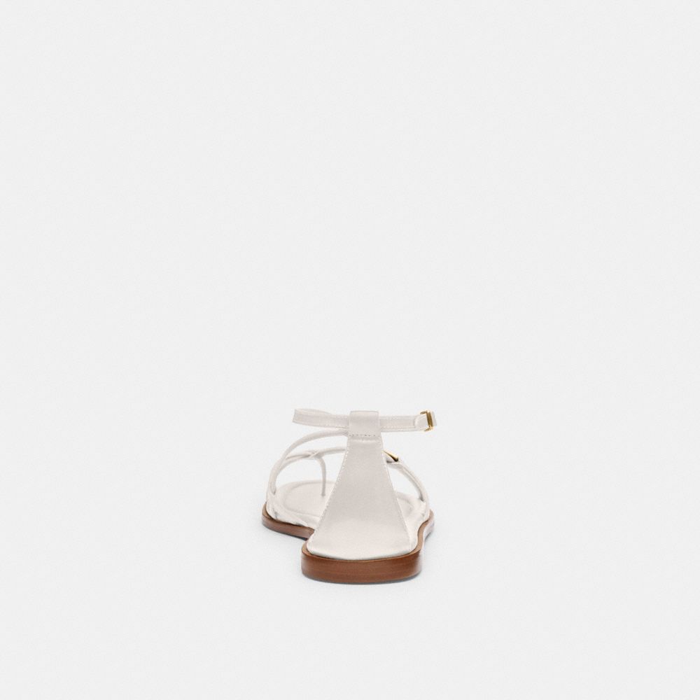 White Women Coach Jenni Chalk Sandals | MY_CH13624