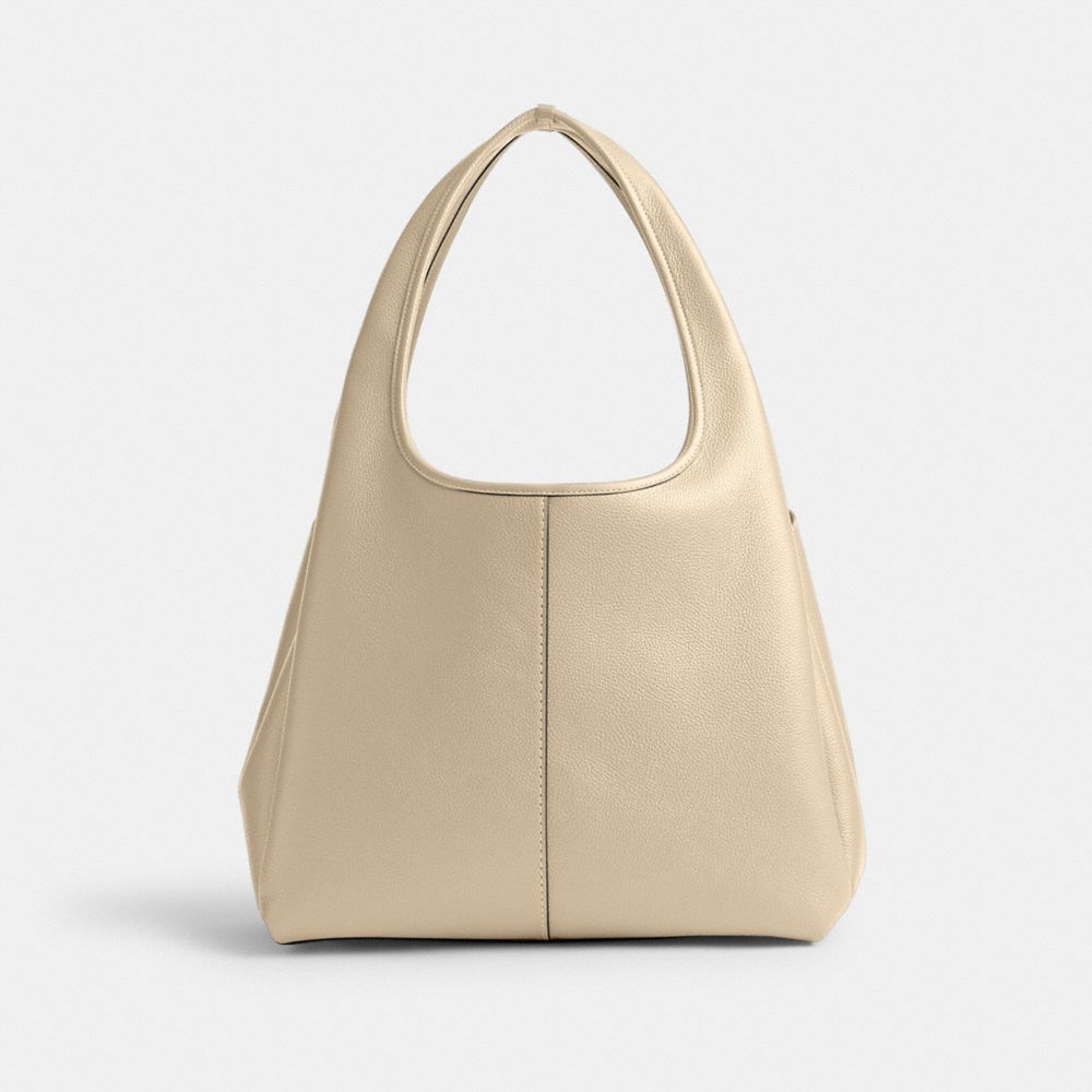 White Women Coach Lana Polished Pebble Leather Shoulder Bags | MY_CH30154