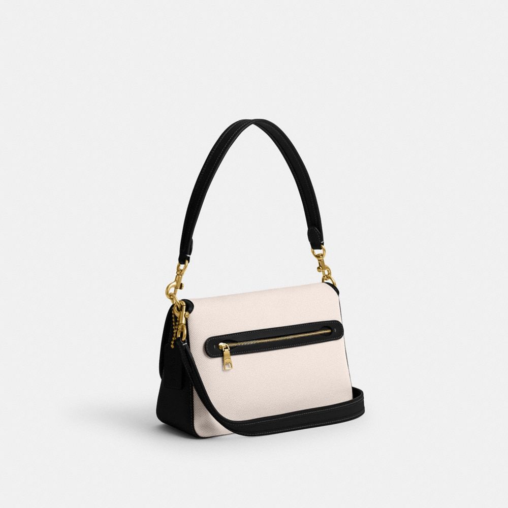 White Women Coach Soft Tabby Brass Shoulder Bags | MY_CH58956