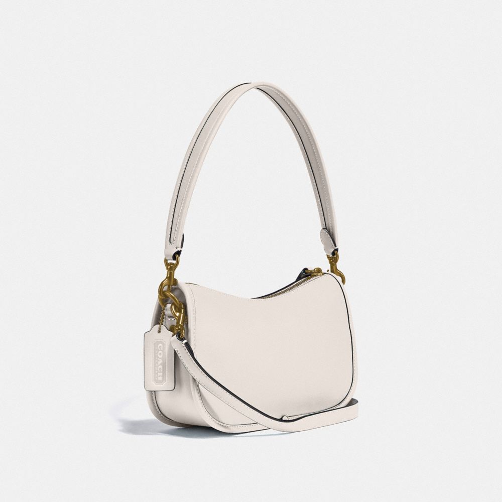 White Women Coach Swinger Smooth Leather Crossbody Bags | MY_CH38914