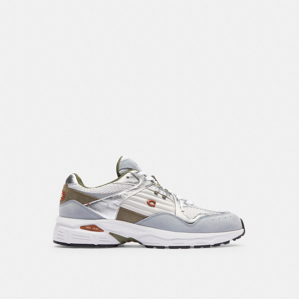 White / Grey Men Coach C301 Optic Sneakers | MY_CH69999