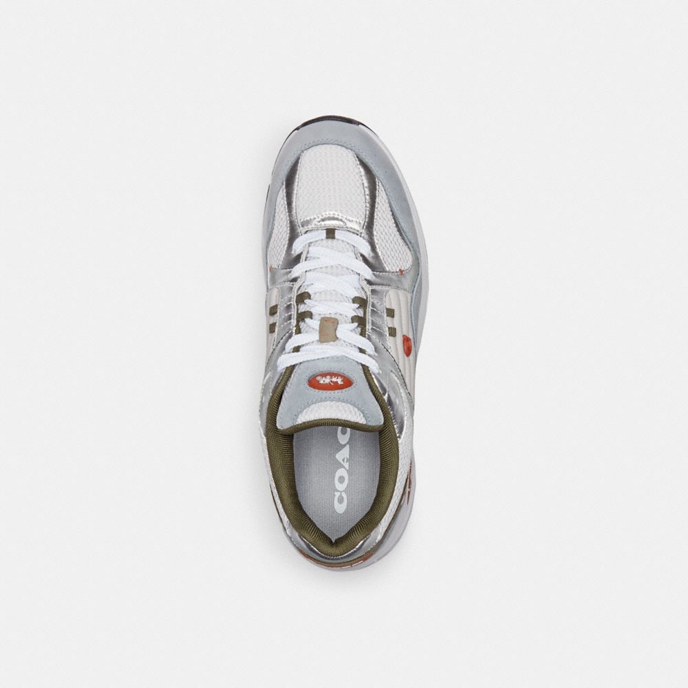 White / Grey Men Coach C301 Optic Sneakers | MY_CH69999