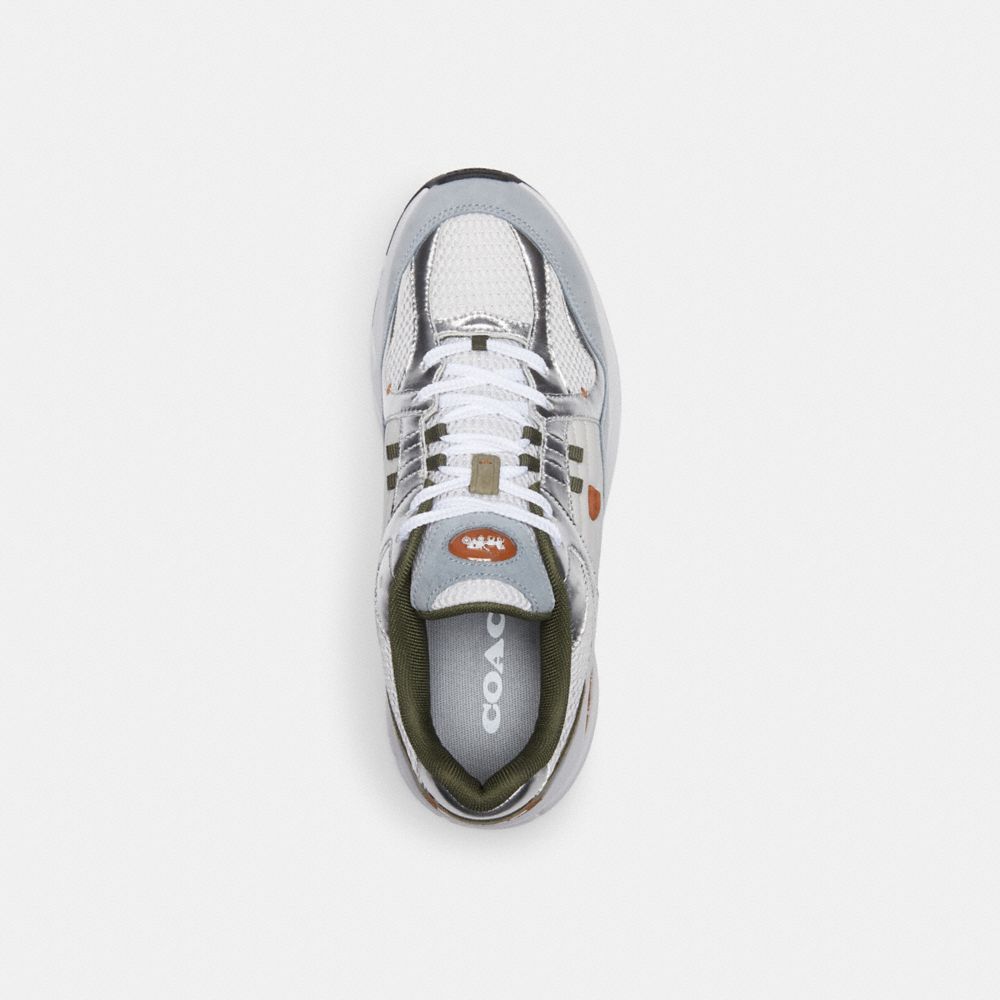 White / Grey Women Coach C301 Optic Sneakers | MY_CH79131