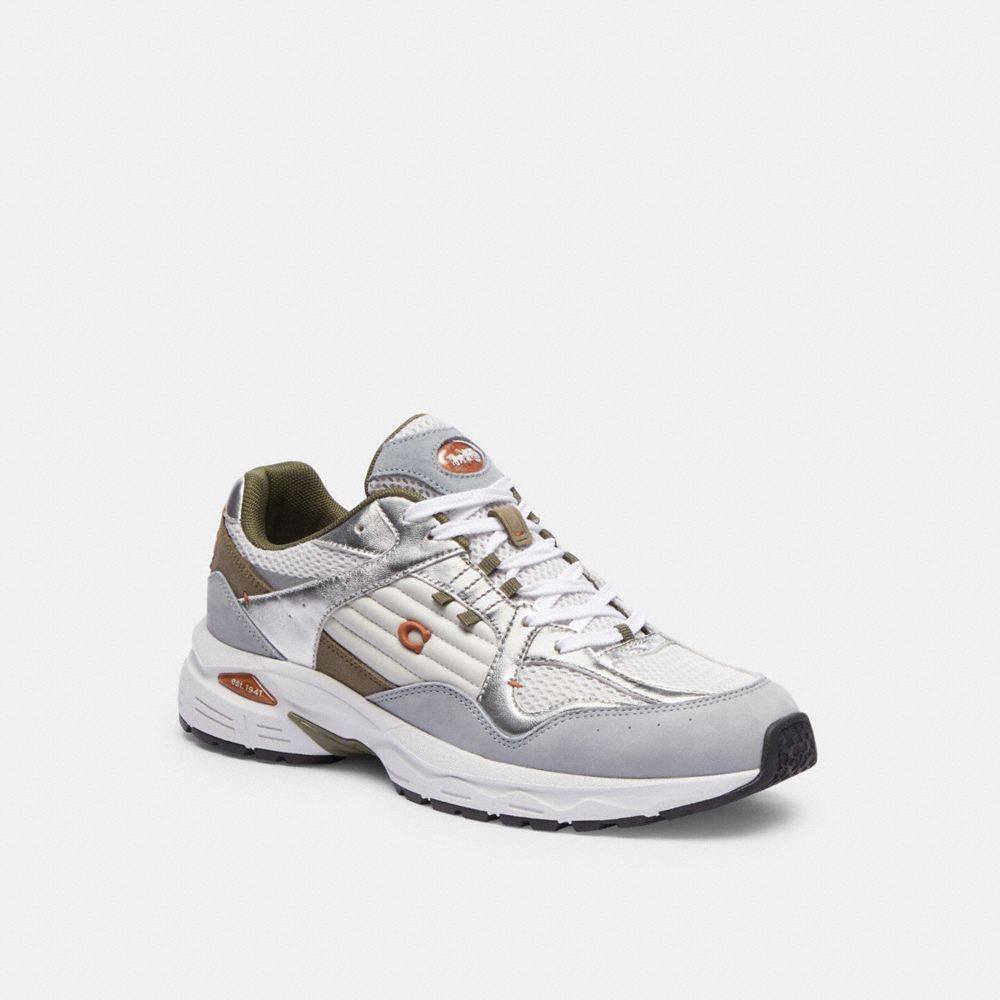 White / Grey Women Coach C301 Optic Sneakers | MY_CH79131