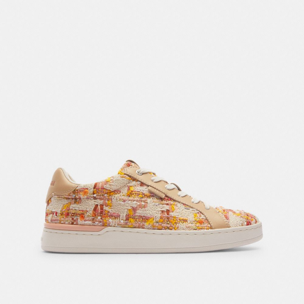 White / Pink Women Coach Lowline Low Top Neutral Sneakers | MY_CH94953