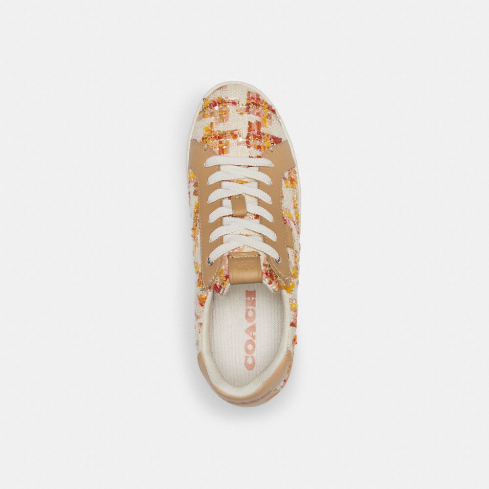 White / Pink Women Coach Lowline Low Top Neutral Sneakers | MY_CH94953