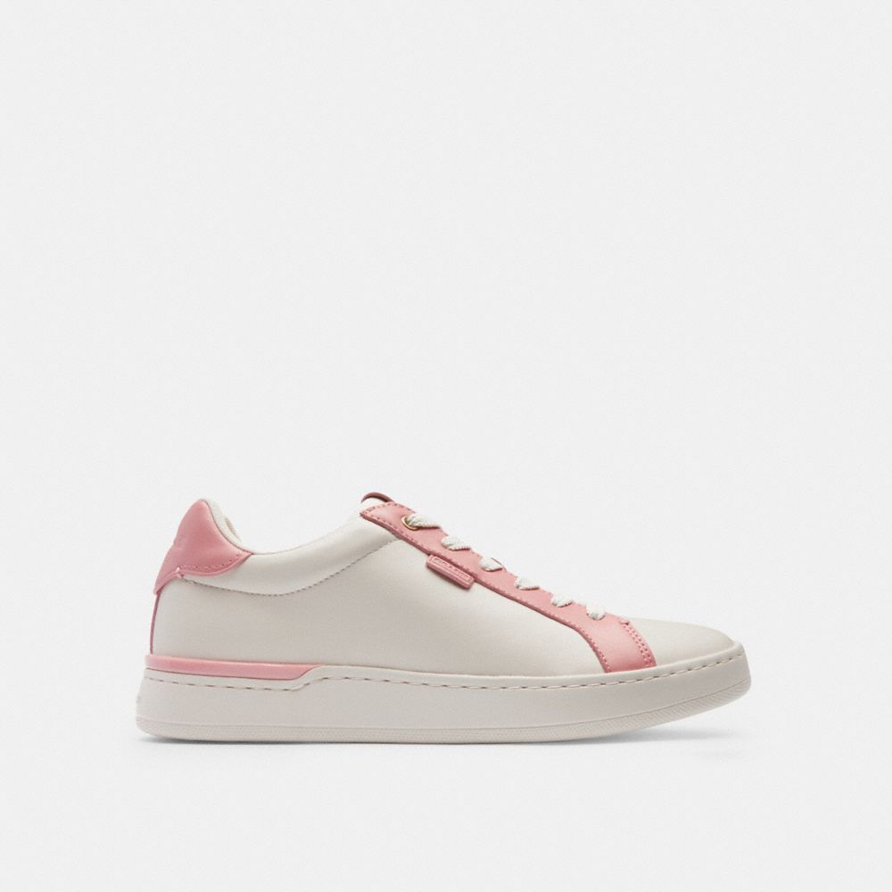 White / Pink Women Coach Lowline Low Top Bubblegum Sneakers | MY_CH14135