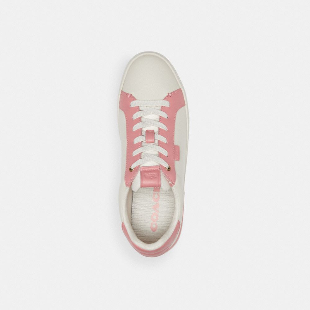 White / Pink Women Coach Lowline Low Top Bubblegum Sneakers | MY_CH14135