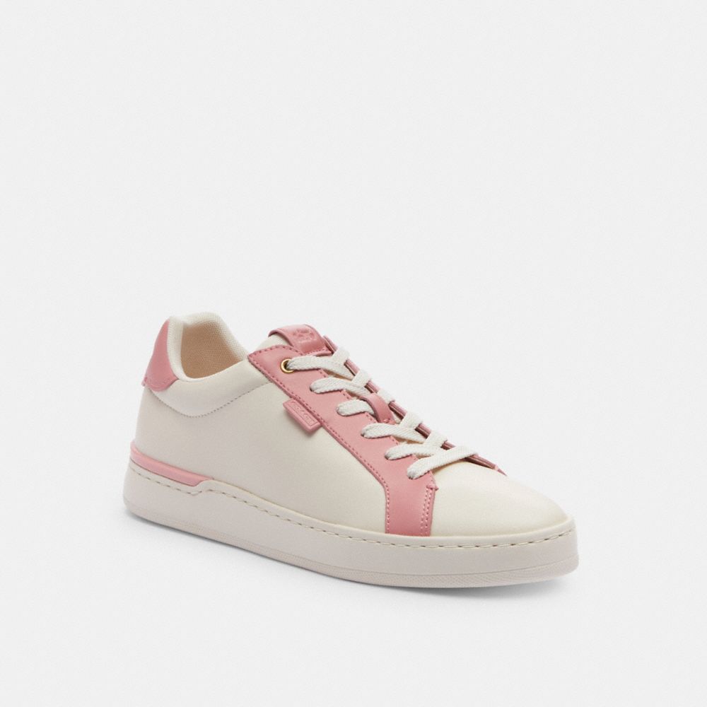 White / Pink Women Coach Lowline Low Top Bubblegum Sneakers | MY_CH14135